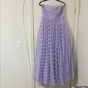 Needle & Thread Lilac Strapless Dress